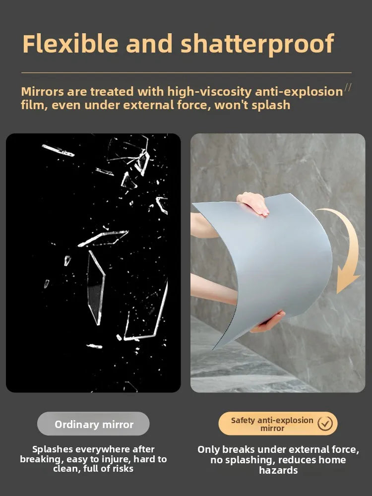 Acrylic Full Body Mirror Wall Stier Self Adhesive Bedroom Dormi Clothing Mirror eup Decorative Silver Mirror Surface