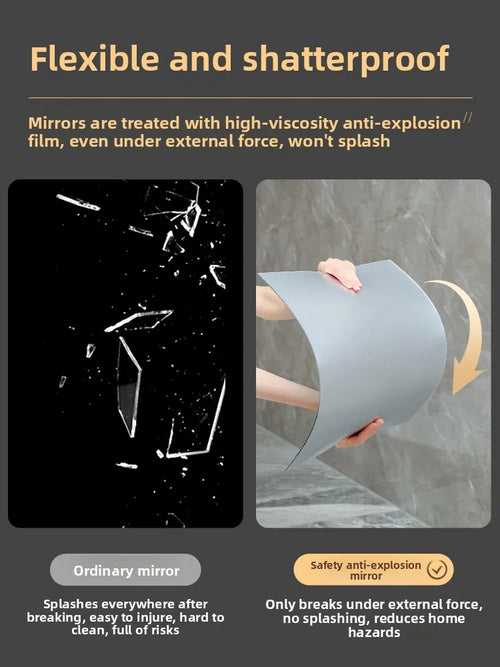 Acrylic Full Body Mirror Wall Stier Self Adhesive Bedroom Dormi Clothing Mirror eup Decorative Silver Mirror Surface