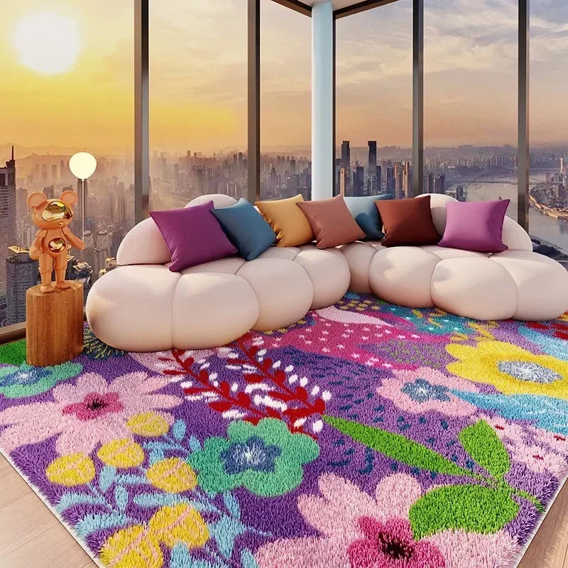 VIKAMA Carpet for Living Room Colorful Large Area Cartoon Bedroom Bedside Plush Rugs Cute IG Sofa Coffee Table Floor Mats