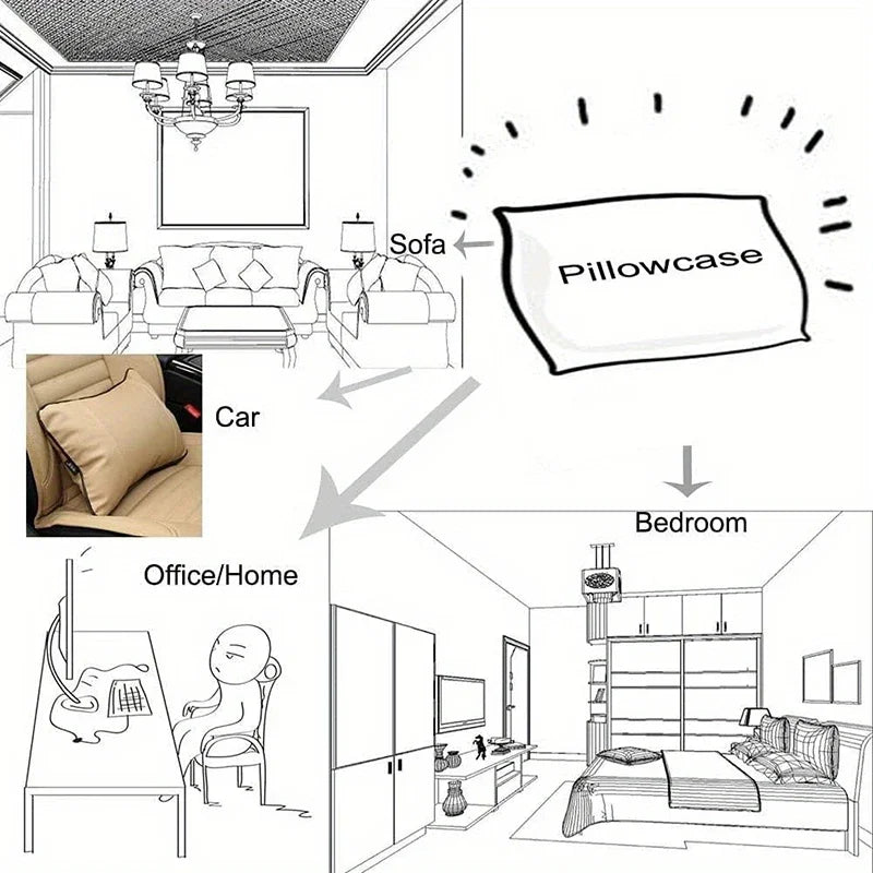 Home Decor Home Sweet Home Throw Pillow Suitable For Sofa Bedroom Car Pillow Cover Cushion Rectangular Back Cushion