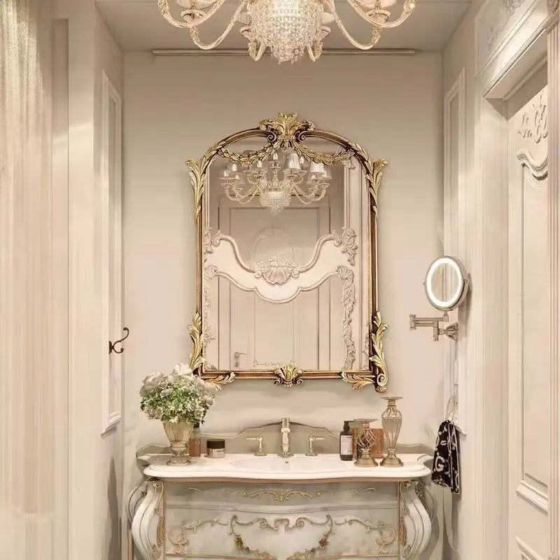 French Vintage Mirror Makeup Living Room Full Body Modern Mirror Aesthetic Design Espejo Cuerpo Entero House Accessories